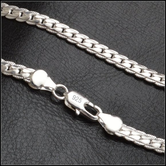 925 Sterling Silver 20'' Snake Chain Necklace - Picture 4 of 9